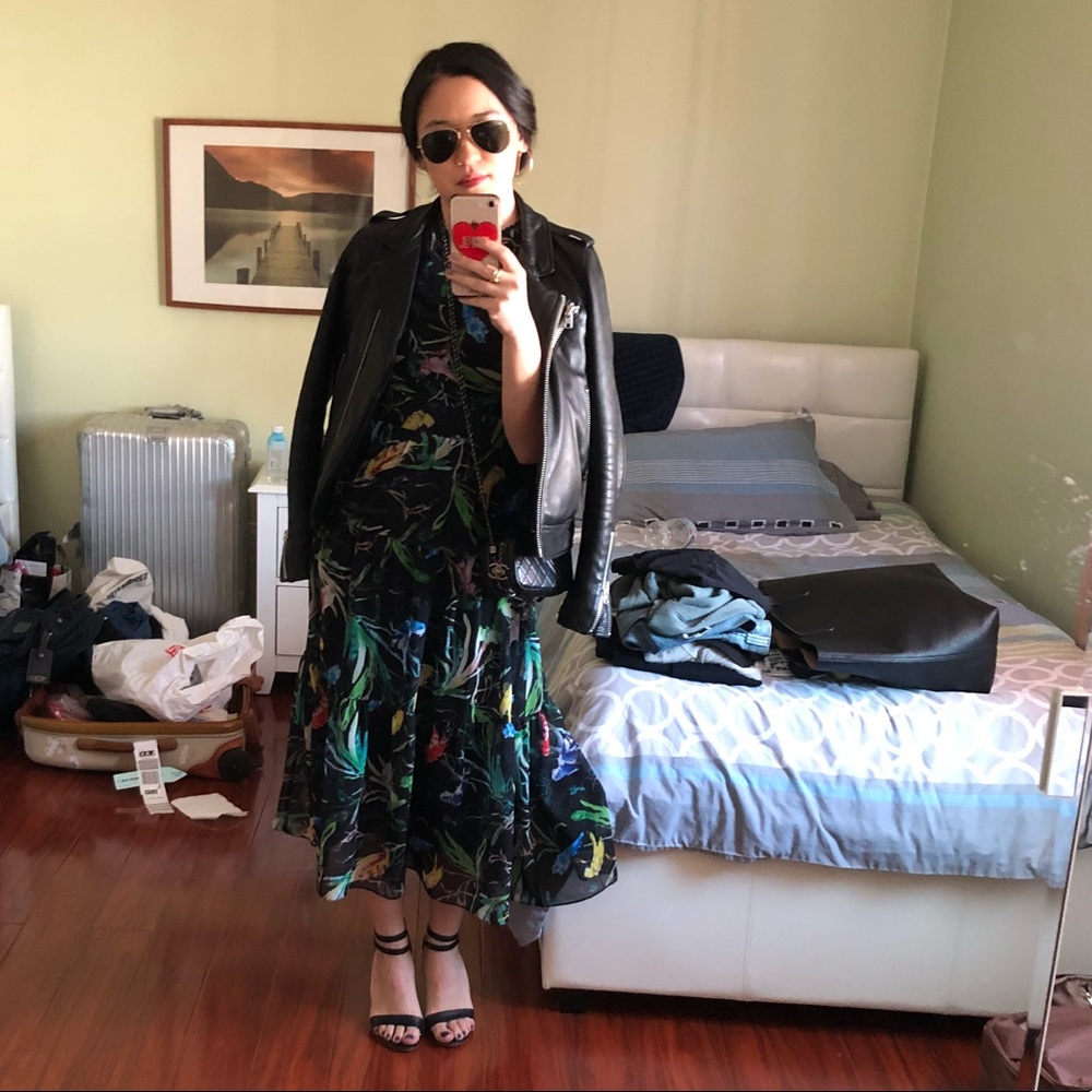 Tropical crewneck midi dress - Picture 4 of 4